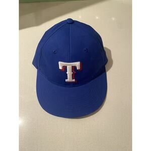 OC Sports Blue Texas Rangers Logo Flat Bill Youth Hat Adjustable